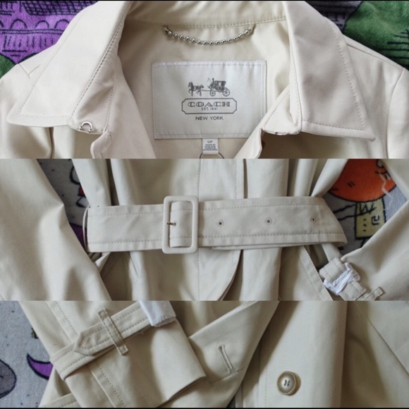 Coach Classic Twill Getaway Trench in Natural - Picture 8 of 8